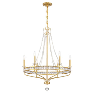 Crystorama - SEV-1806-AG - Six Light Chandelier - Seville - Aged Brass