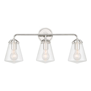 Crystorama - VSS-7013-PN - Three Light Bath - Voss - Polished Nickel
