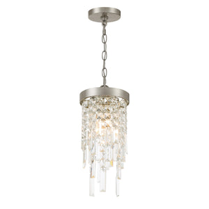 Crystorama - WIN-210-SA-CL-MWP - One Light Mini Pendant - Winfield - Antique Silver