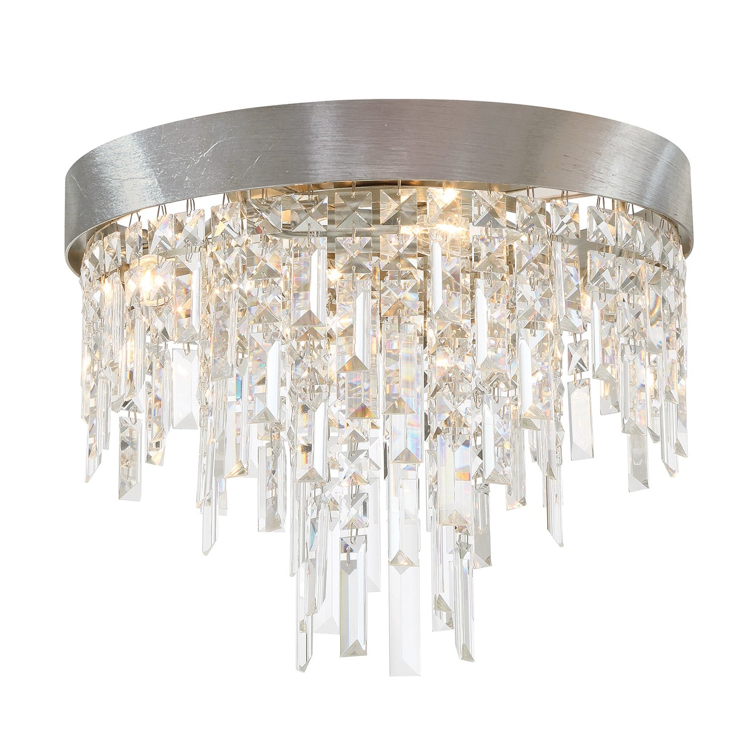 Crystorama - WIN-213-SA-CL-MWP - Four Light Flush Mount - Winfield - Antique Silver