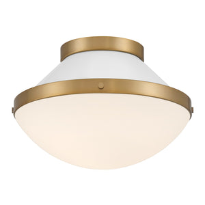 Crystorama - XAN-8001-VG-WH - One Light Flush Mount - Xander - Vibrant Gold