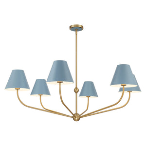 Crystorama - XAV-B9319-VG-BL - Six Light Chandelier - Xavier - Vibrant Gold