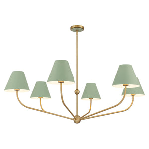 Crystorama - XAV-B9319-VG-GR - Six Light Chandelier - Xavier - Vibrant Gold