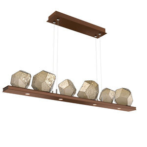 Hammerton Studio - PLB0039-0B-BB-B-CA1-L1 - LED Linear Suspension - Gem - Burnished Bronze