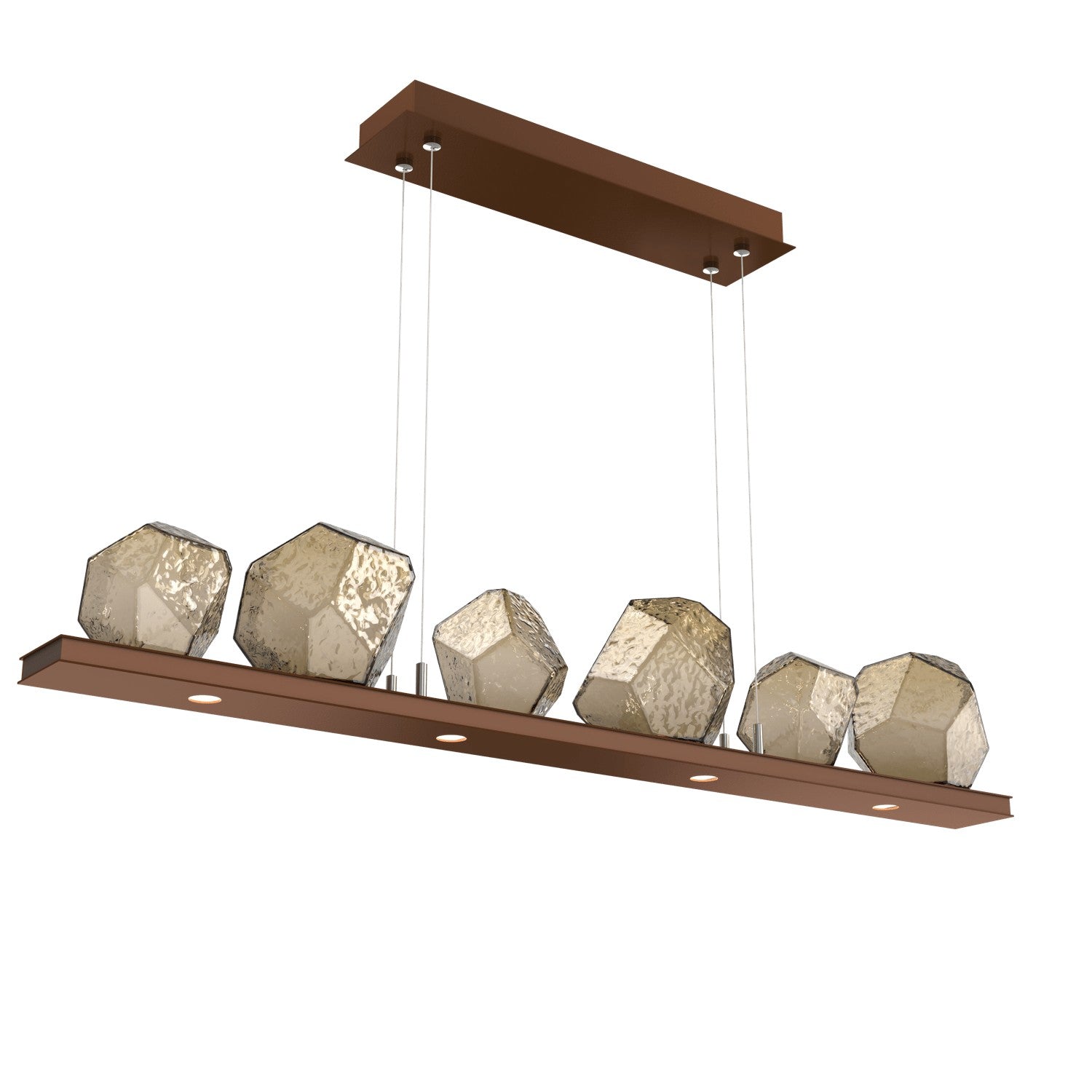 Hammerton Studio - PLB0039-0B-BB-B-CA1-L3 - LED Linear Suspension - Gem - Burnished Bronze