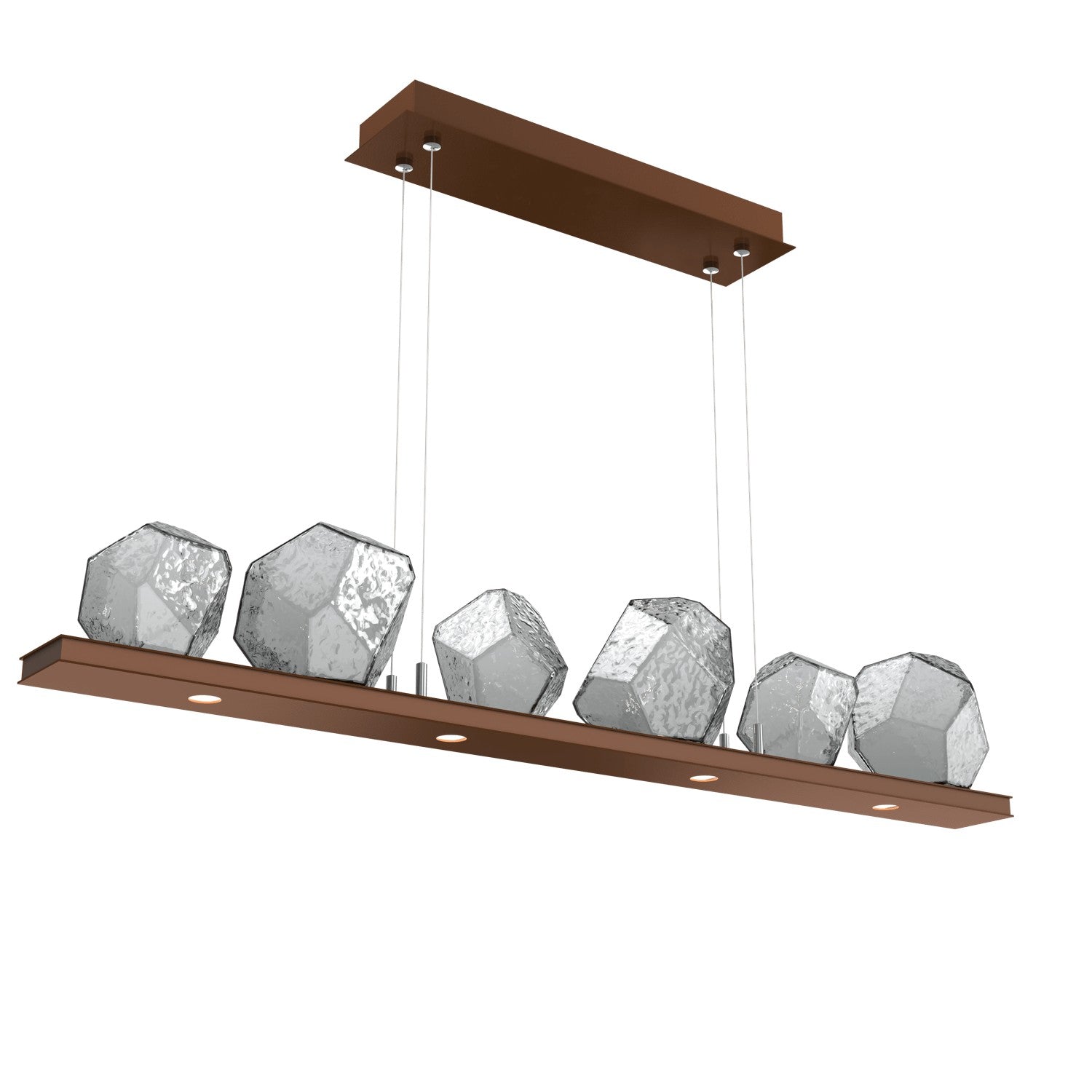 Hammerton Studio - PLB0039-0B-BB-S-CA1-L3 - LED Linear Suspension - Gem - Burnished Bronze