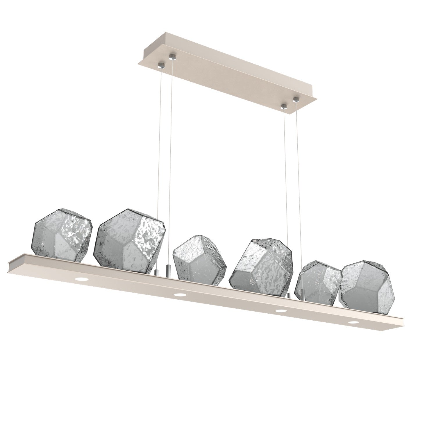 Hammerton Studio - PLB0039-0B-BS-S-CA1-L1 - LED Linear Suspension - Gem - Beige Silver