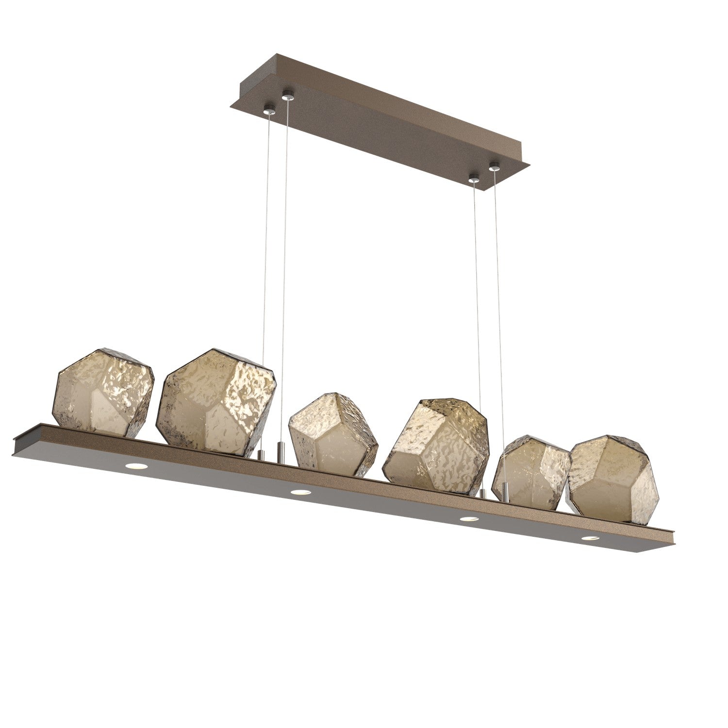 Hammerton Studio - PLB0039-0B-FB-B-CA1-L1 - LED Linear Suspension - Gem - Flat Bronze