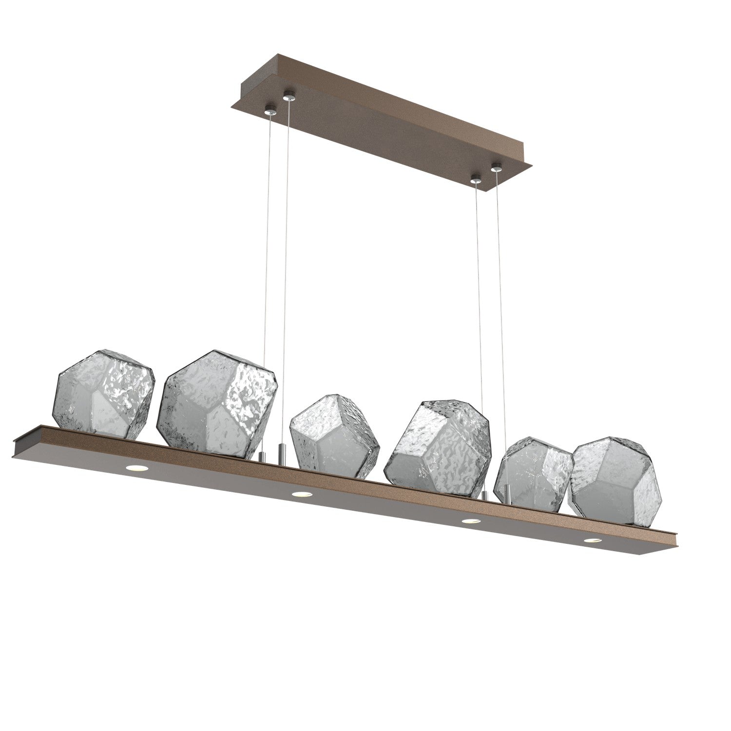 Hammerton Studio - PLB0039-0B-FB-S-CA1-L3 - LED Linear Suspension - Gem - Flat Bronze