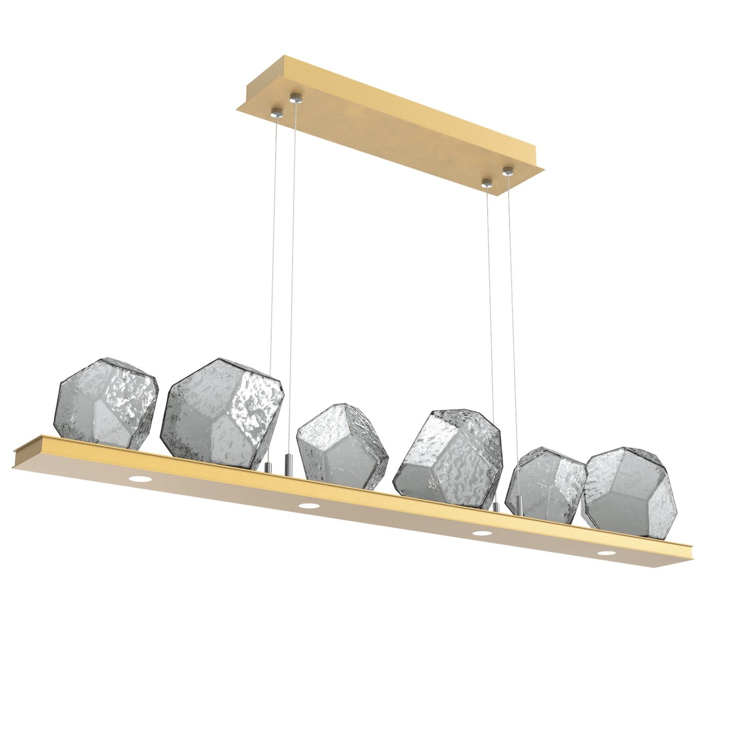 Hammerton Studio - PLB0039-0B-GB-S-CA1-L3 - LED Linear Suspension - Gem - Gilded Brass