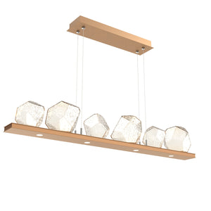 Hammerton Studio - PLB0039-0B-NB-A-CA1-L1 - LED Linear Suspension - Gem - Novel Brass