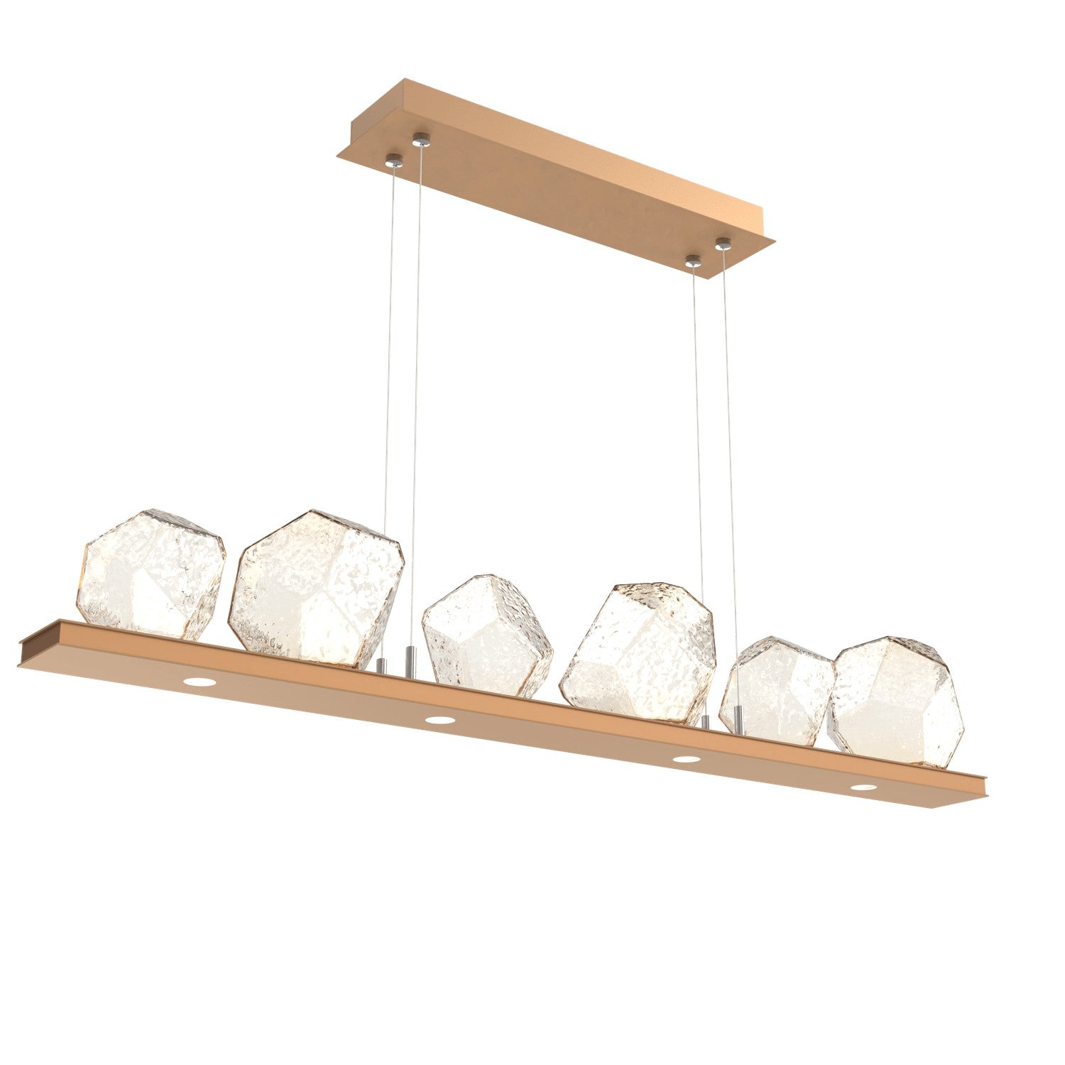 Hammerton Studio - PLB0039-0B-NB-A-CA1-L3 - LED Linear Suspension - Gem - Novel Brass