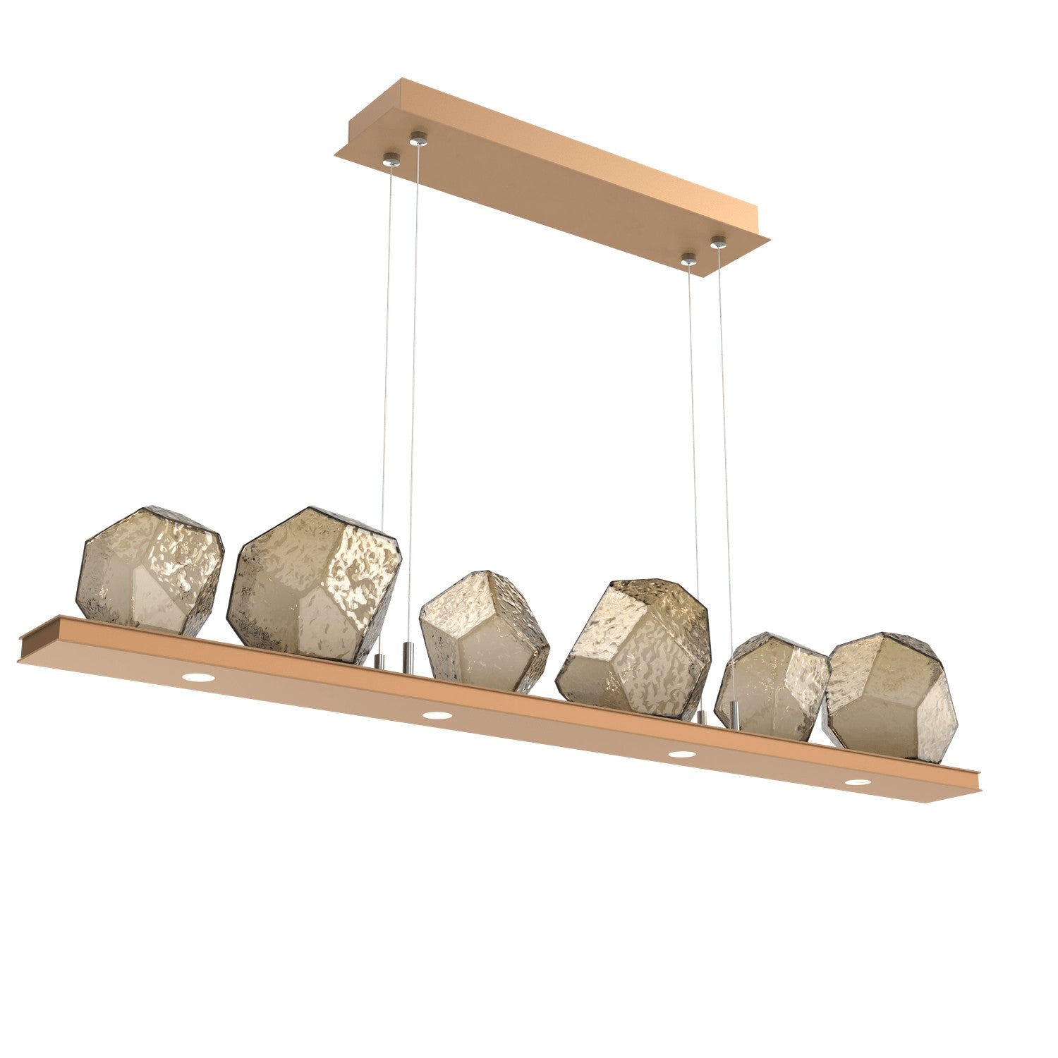 Hammerton Studio - PLB0039-0B-NB-B-CA1-L3 - LED Linear Suspension - Gem - Novel Brass