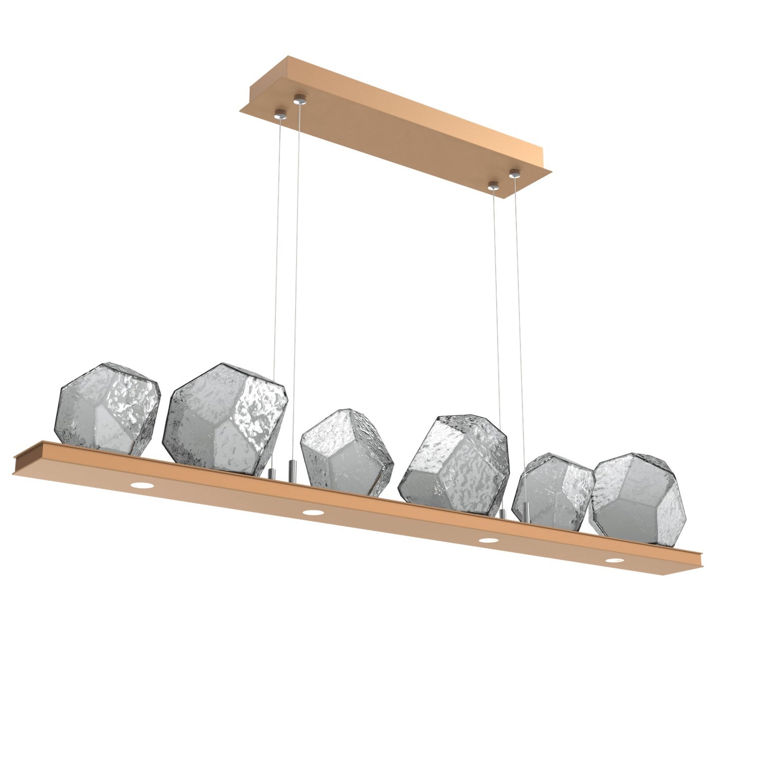 Hammerton Studio - PLB0039-0B-NB-S-CA1-L3 - LED Linear Suspension - Gem - Novel Brass