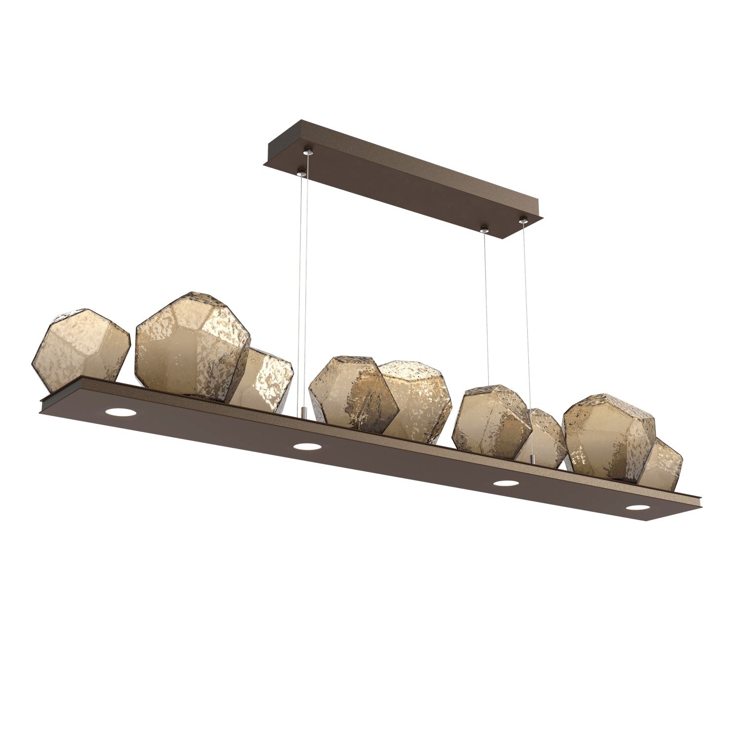 Hammerton Studio - PLB0039-0C-FB-B-CA1-L1 - LED Linear Suspension - Gem - Flat Bronze