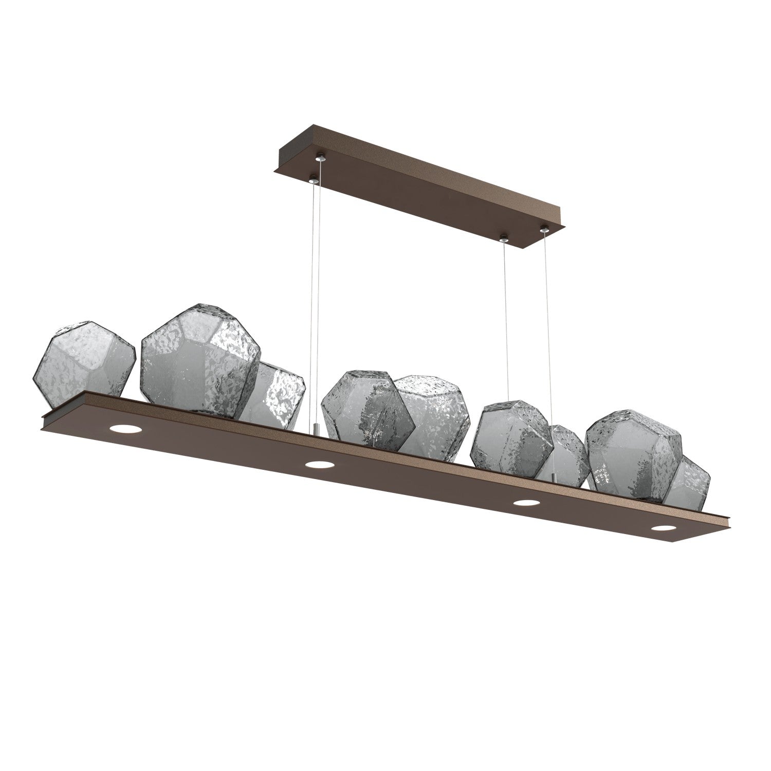 Hammerton Studio - PLB0039-0C-FB-S-CA1-L3 - LED Linear Suspension - Gem - Flat Bronze