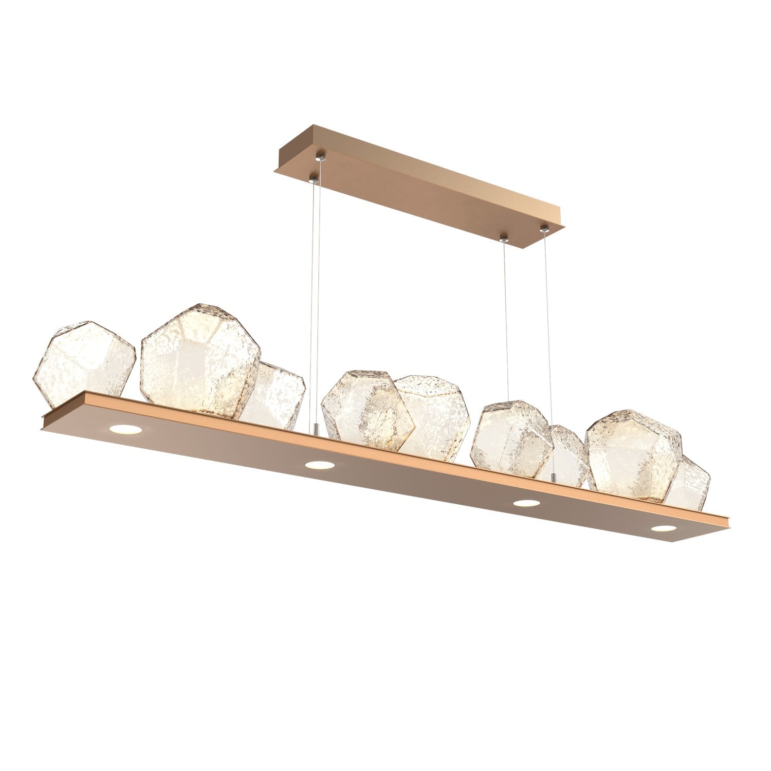 Hammerton Studio - PLB0039-0C-NB-A-CA1-L3 - LED Linear Suspension - Gem - Novel Brass