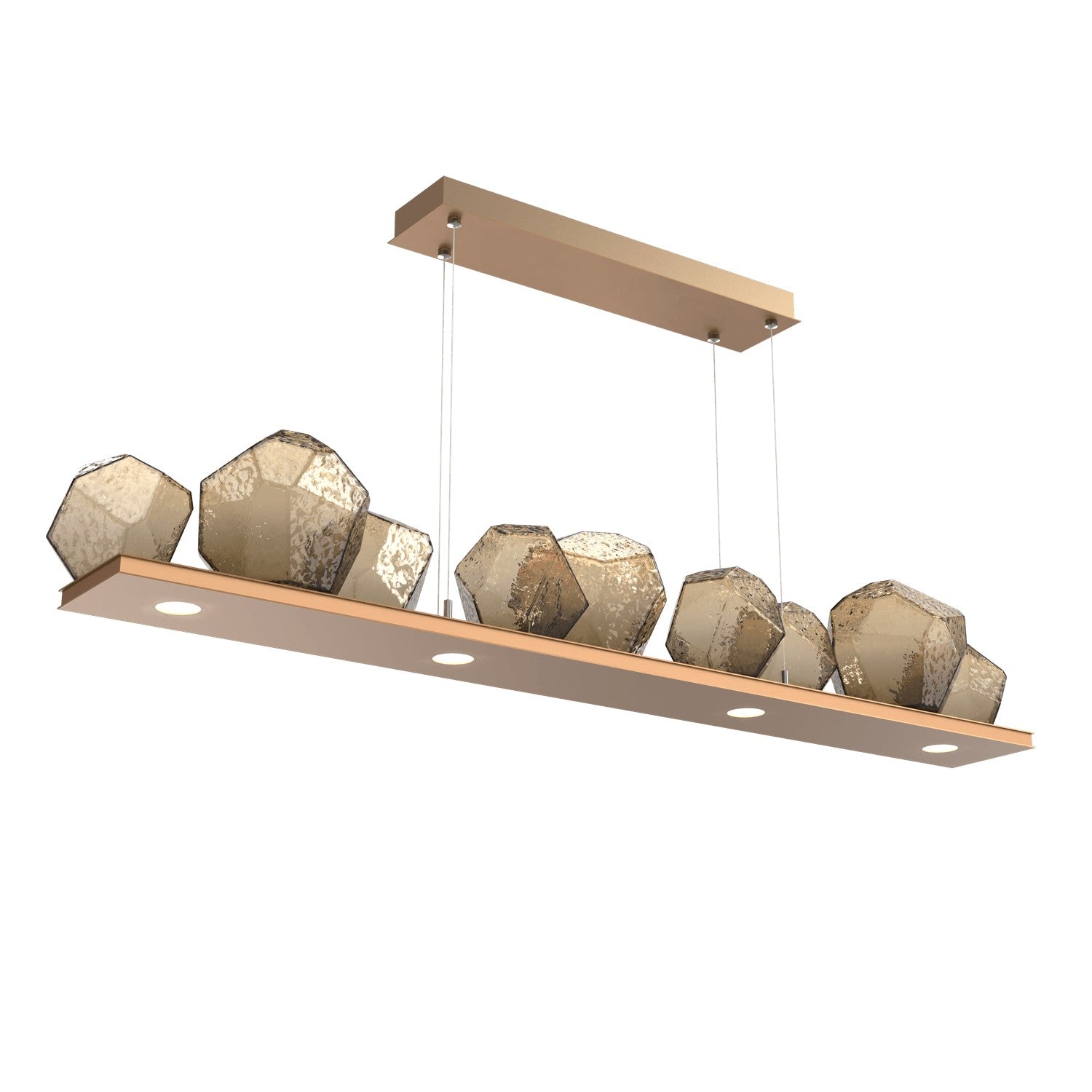 Hammerton Studio - PLB0039-0C-NB-B-CA1-L3 - LED Linear Suspension - Gem - Novel Brass