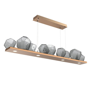 Hammerton Studio - PLB0039-0C-NB-S-CA1-L1 - LED Linear Suspension - Gem - Novel Brass