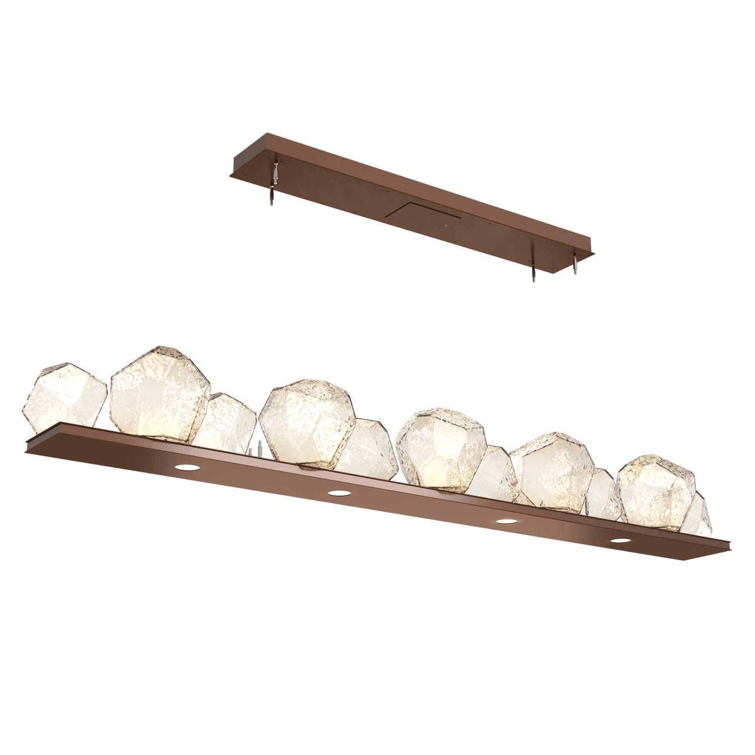 Hammerton Studio - PLB0039-0E-BB-A-CA1-L3 - LED Linear Suspension - Gem - Burnished Bronze