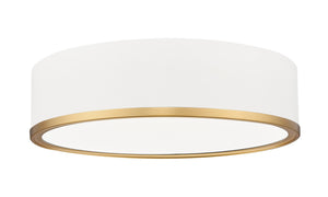Z-Lite - 1018F16-MW-MGLD-LED - LED Flush Mount - Bradley - Matte White + Modern Gold