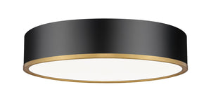 Z-Lite - 1018F20-MB-MGLD-LED - LED Flush Mount - Bradley - Matte Black + Modern Gold