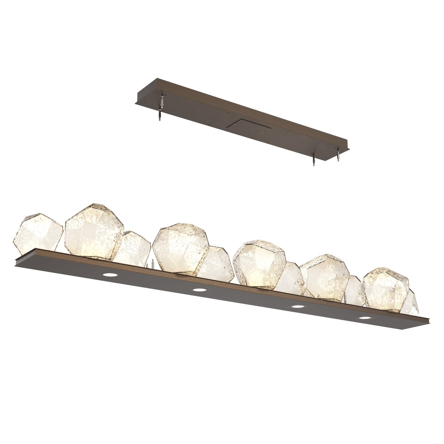 Hammerton Studio - PLB0039-0E-FB-A-CA1-L1 - LED Linear Suspension - Gem - Flat Bronze