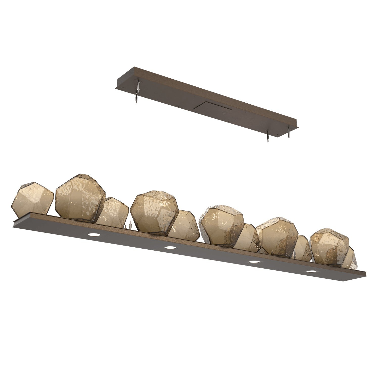 Hammerton Studio - PLB0039-0E-FB-B-CA1-L3 - LED Linear Suspension - Gem - Flat Bronze
