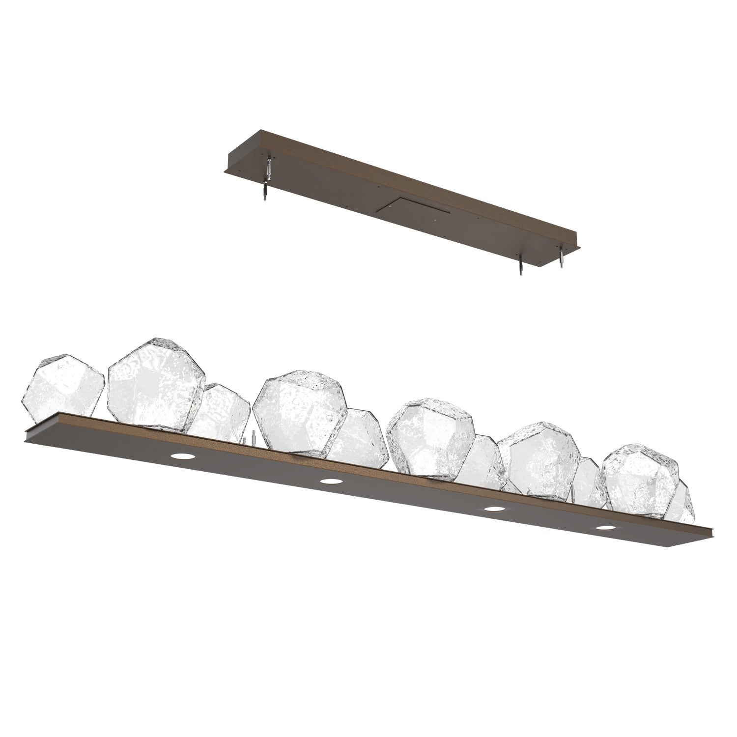 Hammerton Studio - PLB0039-0E-FB-C-CA1-L3 - LED Linear Suspension - Gem - Flat Bronze
