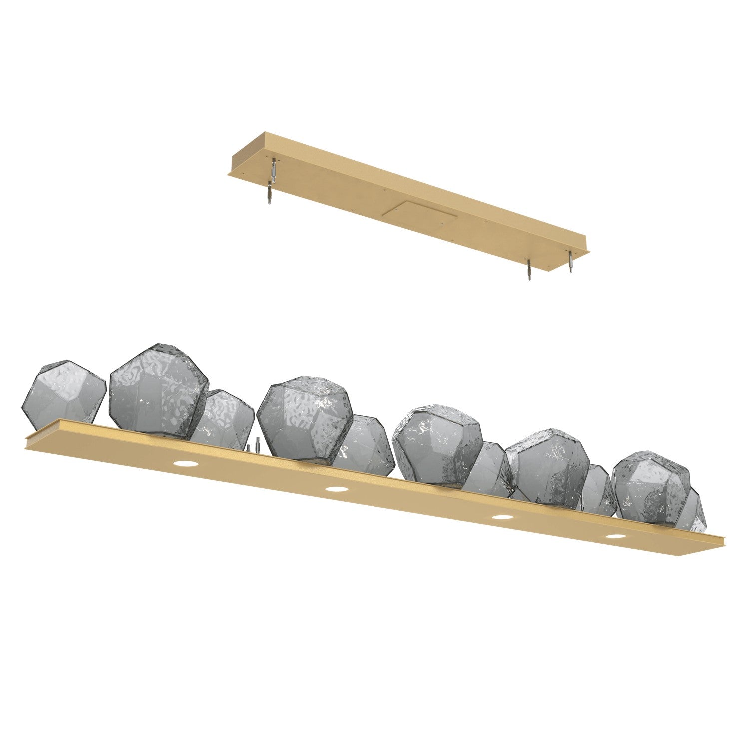 Hammerton Studio - PLB0039-0E-GB-S-CA1-L3 - LED Linear Suspension - Gem - Gilded Brass