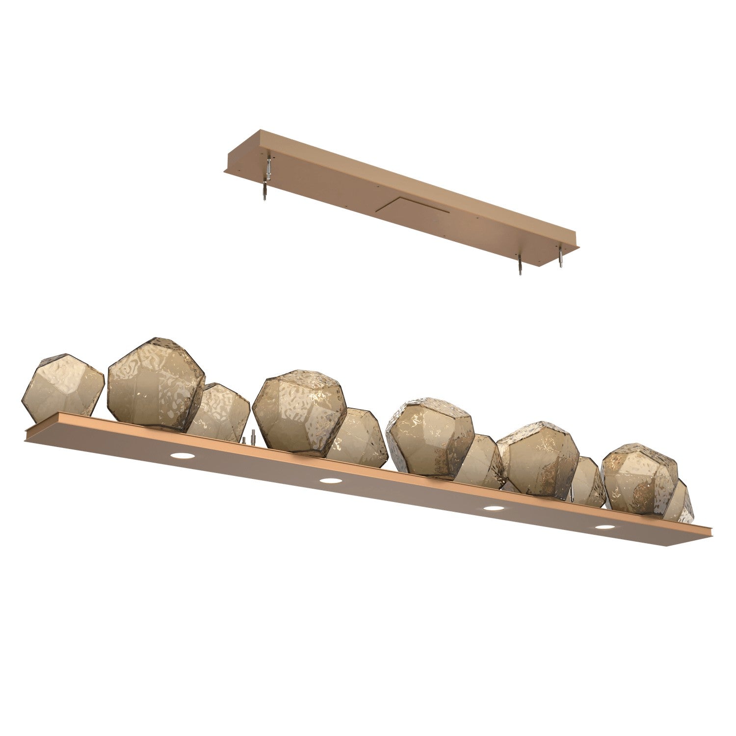 Hammerton Studio - PLB0039-0E-NB-B-CA1-L3 - LED Linear Suspension - Gem - Novel Brass