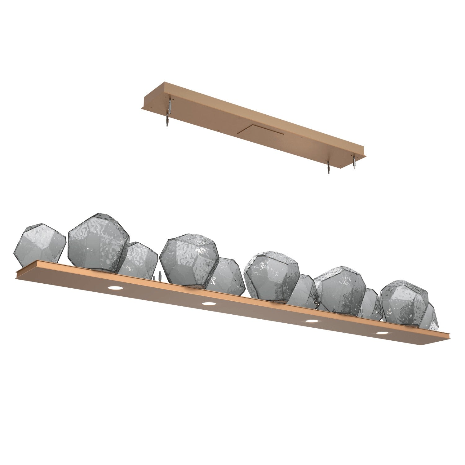 Hammerton Studio - PLB0039-0E-NB-S-CA1-L1 - LED Linear Suspension - Gem - Novel Brass