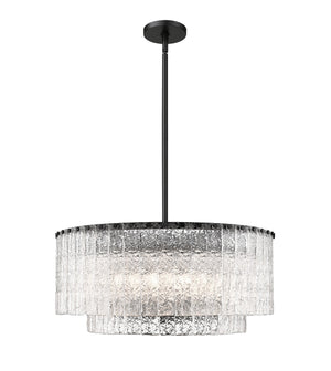 Z-Lite - 1943P26-2-MB - Ten Light Pendant - Glacier - Matte Black