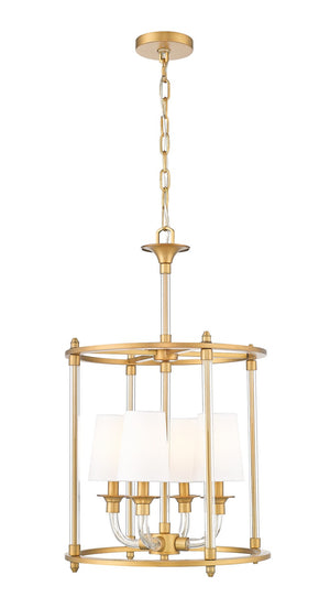 Z-Lite - 1950-4C-RB - Four Light Chandelier - Katerina - Rubbed Brass