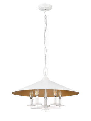 Z-Lite - 1953-22MW - Five Light Pendant - Rialto - Matte White