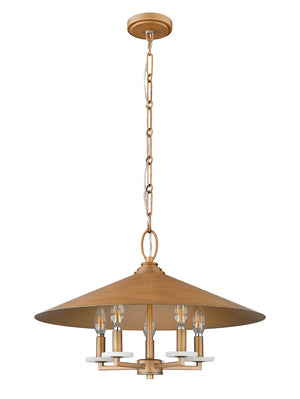 Z-Lite - 1953-22SGD - Five Light Pendant - Rialto - Signature Gold