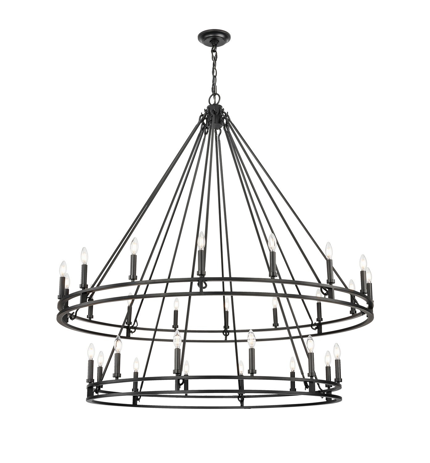 Z-Lite - 4005-28MB - 28 Light Chandelier - Dennison - Matte Black