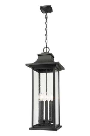 Z-Lite - 5017CHXL-BK - Six Light Outdoor Chain Mount Ceiling Fixture - Tiberius - Black