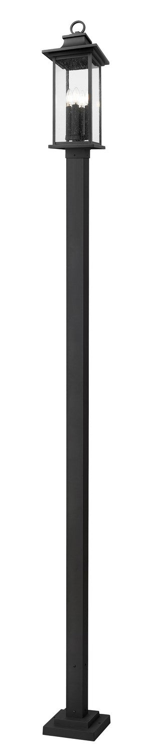 Z-Lite - 5017PHBS-536P-BK - Four Light Outdoor Post Mounted Fixture - Tiberius - Black