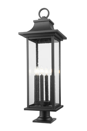 Z-Lite - 5017PHXLR-533PM-BK - Six Light Outdoor Pier Mounted Fixture - Tiberius - Black