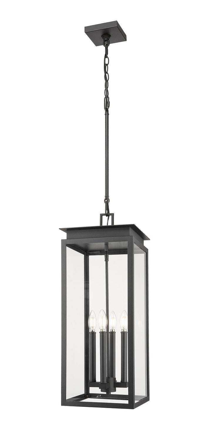 Z-Lite - 5018CHB-BK - Four Light Outdoor Chain Mount Ceiling Fixture - Nova - Black