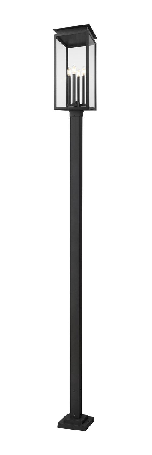 Z-Lite - 5018PHBS-536P-BK - Four Light Outdoor Post Mounted Fixture - Nova - Black