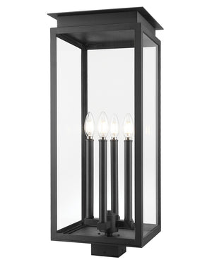 Z-Lite - 5018PHBS-BK - Four Light Outdoor Post Mount Fixture - Nova - Black