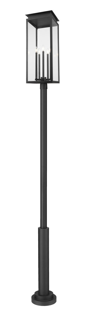Z-Lite - 5018PHXLR-5010P-BK - Five Light Outdoor Post Mounted Fixture - Nova - Black