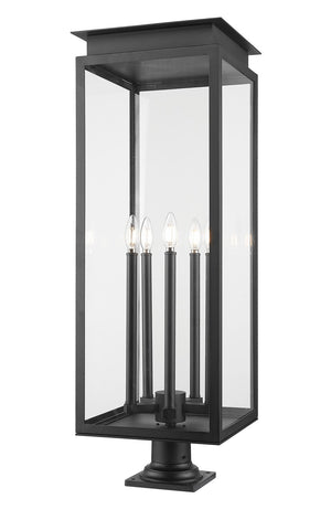 Z-Lite - 5018PHXLR-533PM-BK - Five Light Outdoor Pier Mounted Fixture - Nova - Black