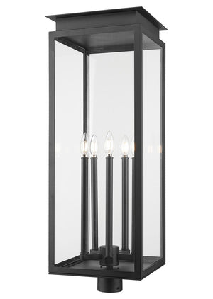 Z-Lite - 5018PHXLR-BK - Five Light Outdoor Post Mount Fixture - Nova - Black