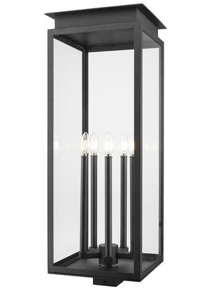 Z-Lite - 5018PHXLS-BK - Five Light Outdoor Post Mount Fixture - Nova - Black