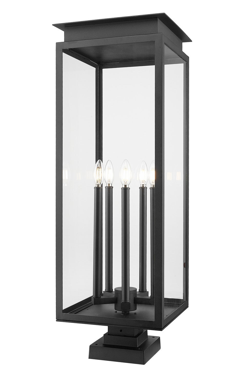 Z-Lite - 5018PHXLS-SQPM-BK - Five Light Outdoor Pier Mounted Fixture - Nova - Black