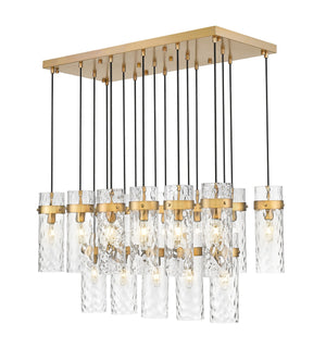 Z-Lite - 7002P5-17L-RB - 17 Light Linear Chandelier - Fontaine - Rubbed Brass