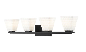 Z-Lite - 7514-4V-MB - Four Light Vanity - Annalise - Matte Black